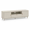 TV-Lowboard aus MDF rechteckig Elfenbein Gold 160 x 40 x 55 cm