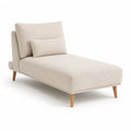 Chaiselongue Recamiere mit Kissen 160 x 75 x 85 cm Polyester Samt Beige