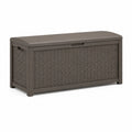 Garten-Aufbewahrungsbox 320 L aus PP-Kunststoff rechteckig braun 120 x 56 x 63 cm