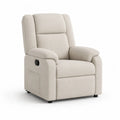 Manueller Relaxsessel Fernsehsessel mit Liegefunktion rechteckige Grundform Polyester Beige 89 x 96 x 102 cm