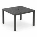 Gartentisch Aluminium quadratisch Anthrazit 90 x 90 x 75 cm mit Sonnenschirmoffnung